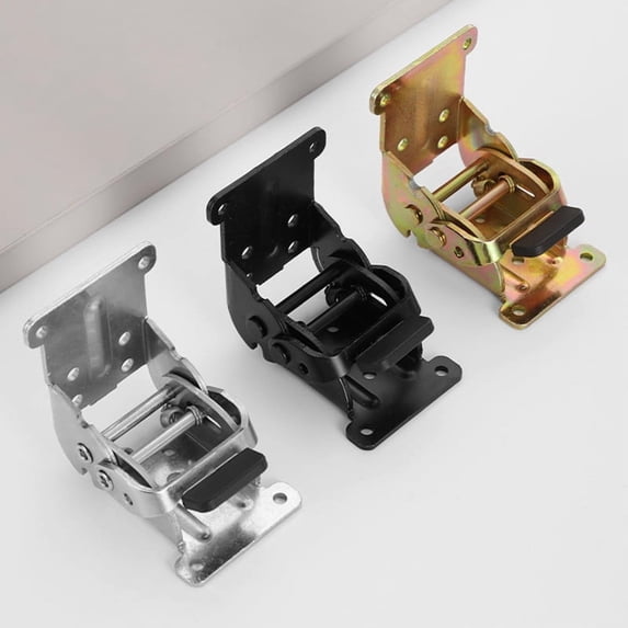 Heavy-Duty 90° Self-Locking Folding Table Hinges - 180° Invisible Extension Brackets for Table Legs, Furniture Cabinet Workbench Hardware with Screws, Easy to Install, 2.1*2.8*2.7in, B