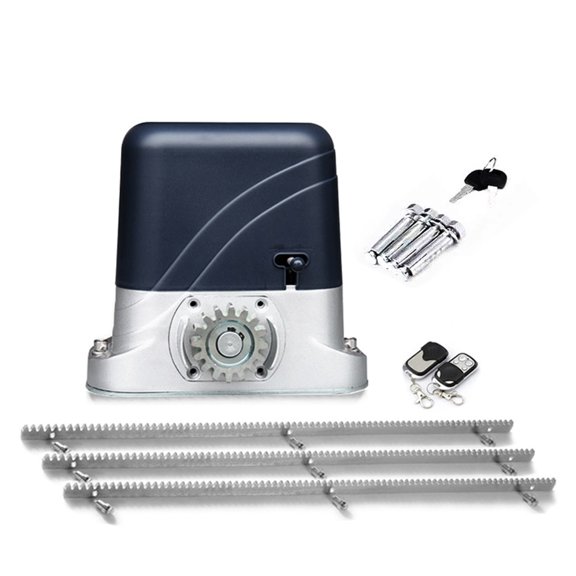 Heavy Duty 900-1200KG Loading Automatic Electric Sliding Gate Opener Motor With 2PS Remote Control 4M Steel Racks To Move Gate