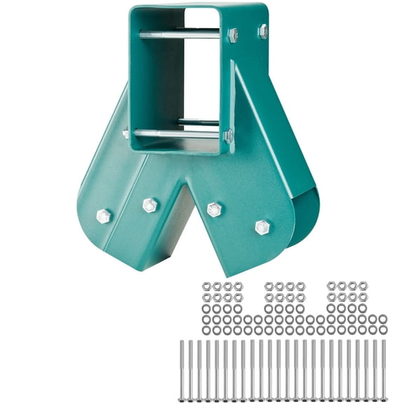 Heavy Duty A-Frame Swing Bracket Kit, Carbon Steel Swing Hardware with Mounting Bolts for 4x4 Posts&4x6 Beam, DIY Swing Set Brackets, Green (3 Pack)