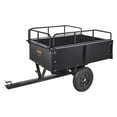 thumbnail image 1 of ATV Dump Trailer - 750lb Capacity, 15 Cubic Feet Steel Utility Cart, Garden Trailer with Removable Sides for Tractor & Riding Mower, 1 of 7