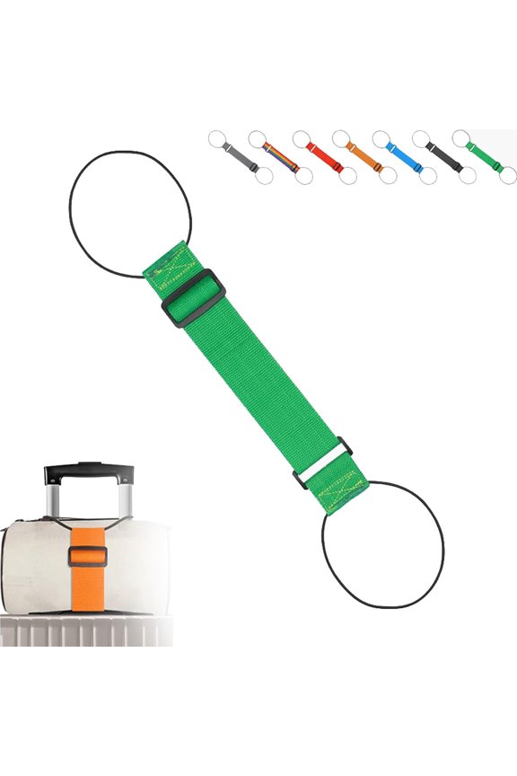 Heavy Duty Add-A-Bag Luggage Strap, Adjustable Nylon Suitcase Tether for Connecting Carry-Ons, Travel Belt with Secure Quick-Release Buckle