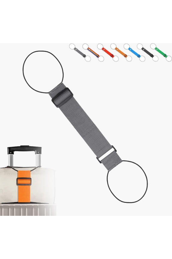 Heavy Duty Add-A-Bag Luggage Strap, Adjustable Nylon Suitcase Tether for Connecting Carry-Ons, Travel Belt with Secure Quick-Release Buckle