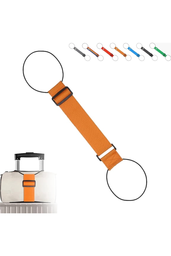 Heavy Duty Add-A-Bag Luggage Strap, Adjustable Nylon Suitcase Tether for Connecting Carry-Ons, Travel Belt with Secure Quick-Release Buckle