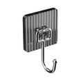 thumbnail image 1 of Heavy Duty Adhesive Hook, 180° Rotatable Stainless Steel Wall Hanger for Towels & Bags, No-Drill PET Glue Hook for Bathroom & Kitchen, 1 of 6