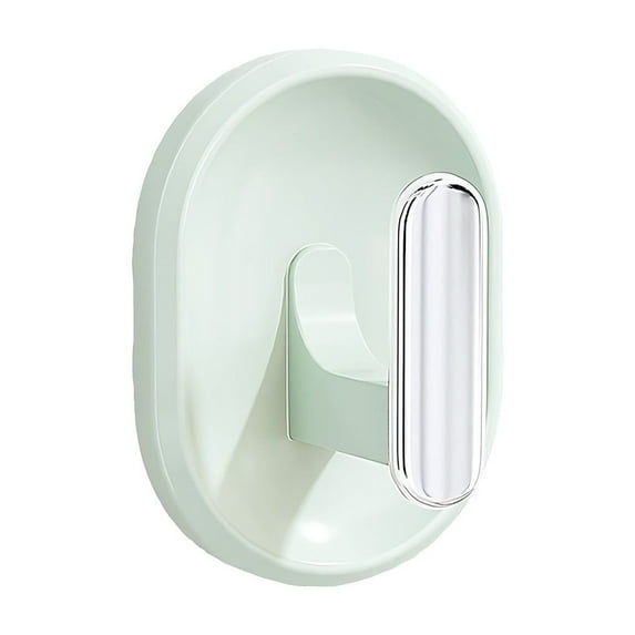 Heavy-Duty Adhesive Hooks, 10-Pack No-Drill Wall Hooks for Kitchen, Bathroom, and Living Room, Waterproof and Oil-Resistant Hooks for Towels and Bags ( Green )