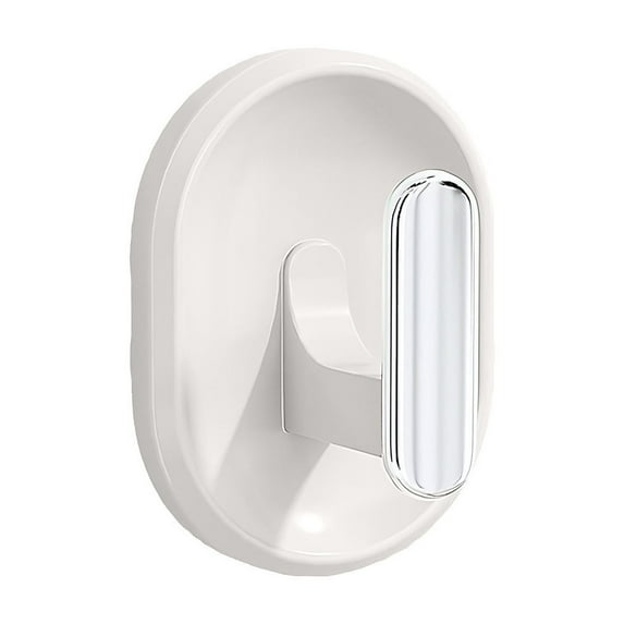 Heavy-Duty Adhesive Hooks, 10-Pack No-Drill Wall Hooks for Kitchen, Bathroom, and Living Room, Waterproof and Oil-Resistant Hooks for Towels and Bags ( White )