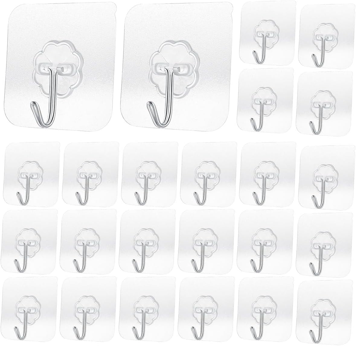 Heavy Duty Adhesive Hooks 33 lb(Max) 15KG, and Oilproof Seamless Hooks ...