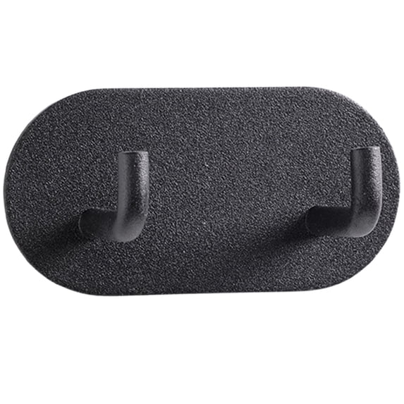 Heavy Duty Adhesive Hooks, Metal Wall Mount Hooks, Punch-Free Towel & Key Holder for Bathroom, Kitchen & Entryway, Strong Stick-on Decorative Hooks for Coats, Bags, Robes, Clothes,Black