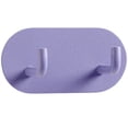thumbnail image 1 of Heavy Duty Adhesive Hooks, Metal Wall Mount Hooks, Punch-Free Towel & Key Holder for Bathroom, Kitchen & Entryway, Strong Stick-on Decorative Hooks for Coats, Bags, Robes, Clothes,Purple, 1 of 8