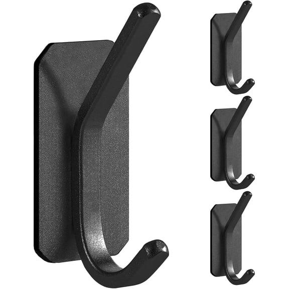 Heavy Duty Adhesive Hooks,Self-Adhesive Hooks Multiple Colors and Styles 30 lb Maximum Load for Home Schools and Offices (4pc, Gold)