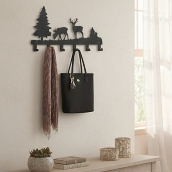 Heavy Duty Adhesive Wall Hooks, Drill-Free Matte Finish Storage Rack for Towels, Robes, Bags and Coats, Space-Saving Organizer for Bathroom, Kitchen and Entryway