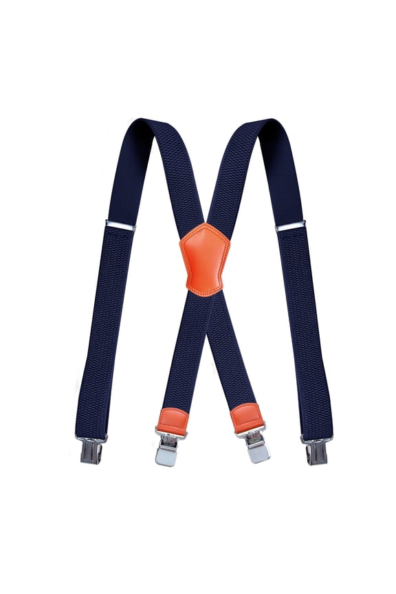Heavy Duty Adjustable 1.5 Inch Elastic Suspenders with Clips X Back Braces Big and Tall Mens Suspenders