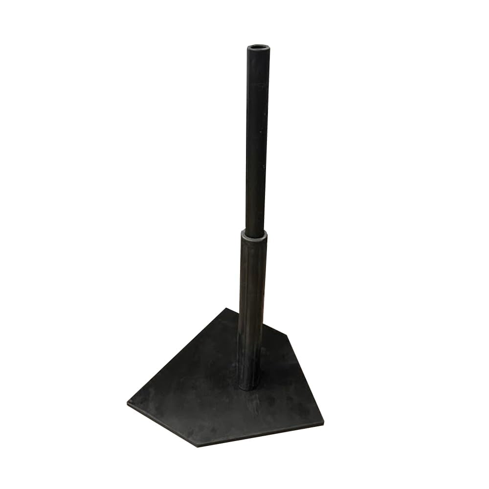 Heavy Duty Adjustable Batting Tee for Baseball, Softball, and Tee Ball - Industrial Strength, All-Weather Rubber, 20 to 32 Inches Height Adjustable