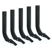 Heavy Duty Adjustable Box Blade Shank Set, 5 Pack   16" & 18" Steel Scarifier Shanks with Removable Tapered Teeth & Pins   3 & 4 Hole Mounting   Replacement for Tractors, Landscaping, Grading