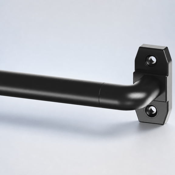 Heavy Duty Adjustable Cafe Curtain Rod 28-96 Inch with Brackets - Metal Drapery Rod for French Doors, Large Windows, Kitchen & Living Room