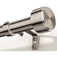 thumbnail image 1 of Heavy Duty Adjustable Curtain Rods for Windows, 1-Inch Diameter Curtain Rod, 32-150 Inches (Nickel), 1 of 7
