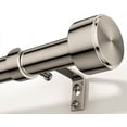 thumbnail image 1 of Heavy Duty Adjustable Curtain Rods for Windows, 1-Inch Diameter Curtain Rod, 32-150 Inches (Nickel), 1 of 7