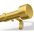 thumbnail image 1 of Heavy Duty Adjustable Curtain Rods for Windows, 1-Inch Diameter Curtain Rod, 32-96 Inches (Bright gold), 1 of 7