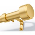 thumbnail image 1 of Heavy Duty Adjustable Curtain Rods for Windows, 1-Inch Diameter Curtain Rod, 32-96 Inches (Bright gold), 1 of 7