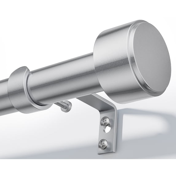 Heavy Duty Adjustable Curtain Rods for Windows, 1-Inch Diameter Curtain Rod, 32-96 Inches (Slive)
