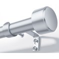 thumbnail image 1 of Heavy Duty Adjustable Curtain Rods for Windows, 1-Inch Diameter Curtain Rod, 32-96 Inches (Silver gray), 1 of 7