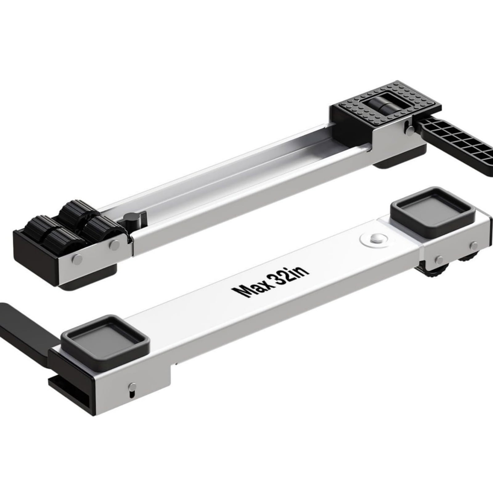 Heavy-Duty Adjustable Device 50 Units 81cm, Stainless Steel Mobile Base for Washer Dryer Refrigerator White