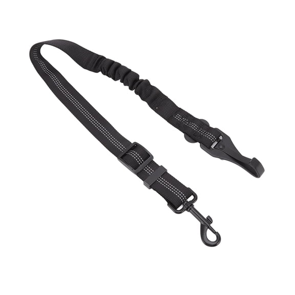 Heavy Duty Adjustable Dog Seatbelt Reflective Safe Car Leash Tether, Black (26.00 in / 66.04 cm)