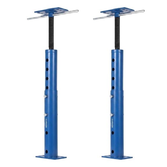 Heavy Duty Adjustable Floor Jack Posts, 2 Pack – 18,000 lbs Capacity, Steel Support for Basement Joist & Beam Leveling, Easy Height Adjustment, Ideal for Home Construction – Blue, 19-36in