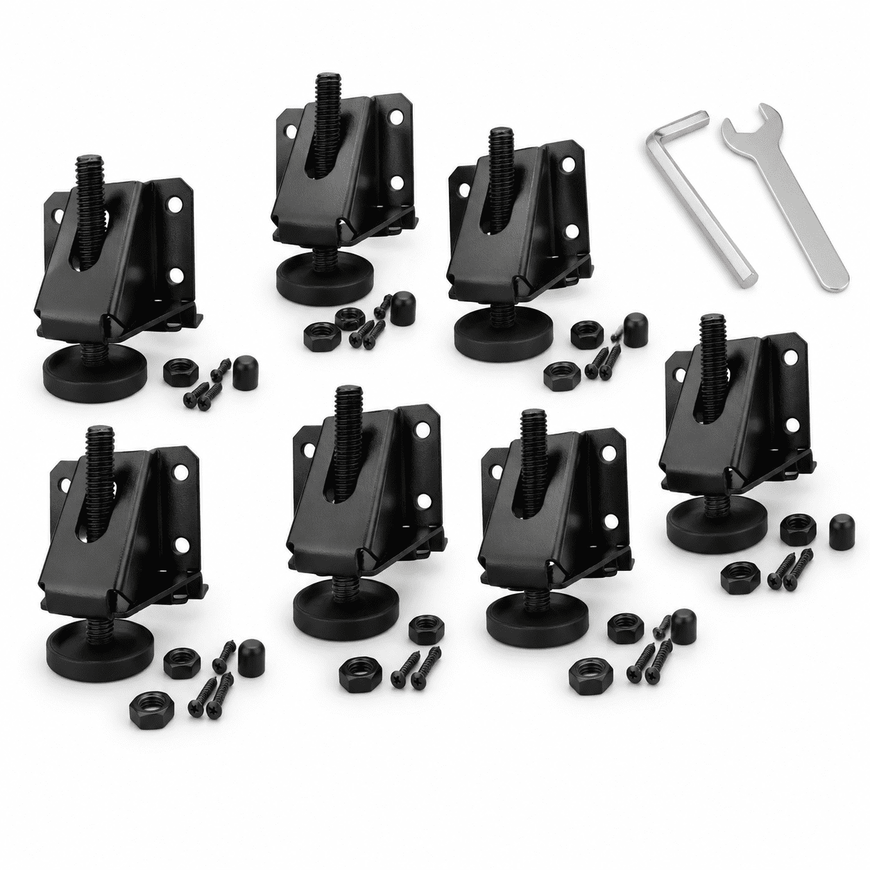 Heavy Duty Adjustable Furniture Leveling Feet, 8 Pack, Black, For ...