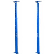 Heavy Duty Adjustable House Floor Jack Posts, 2 Pack   18000 lbs Steel Support for Basement Beam Leveling & Lifting   Permanent Joist Construction Jack   Blue, 53-93in