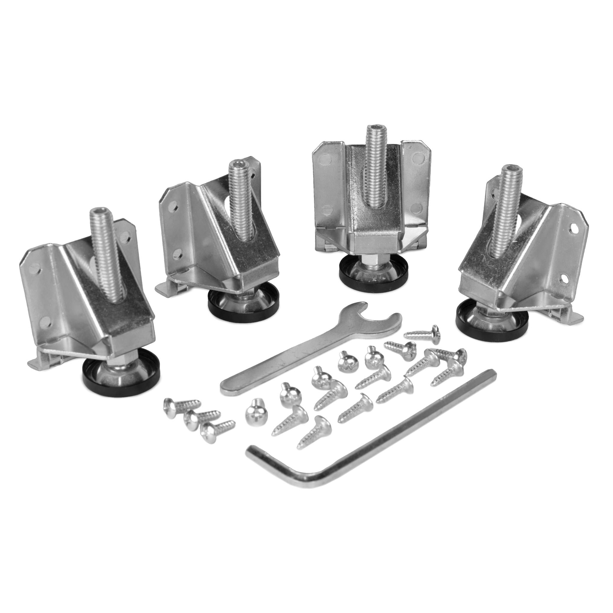 Heavy-Duty Adjustable Leveling Furniture Feet with L-shaped Mounting Brackets, 4-Pack (WA0004)
