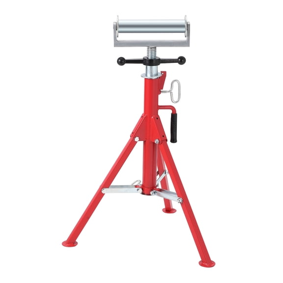 Heavy-Duty Adjustable Roller Pipe Stand – 2500 LBS Capacity – 30"-46" Height – Portable & Collapsible Steel Support Bracket for Welding, Construction, Woodworking, Industrial Pipe Mounting