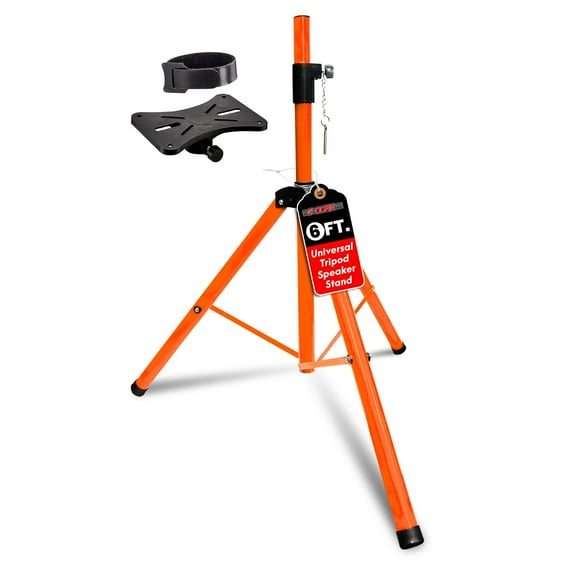 Heavy Duty Adjustable Speaker Stand Tripod 40"-72" Height - 132lb Capacity with Universal 35mm Pole Mount & Anti-Slip Base