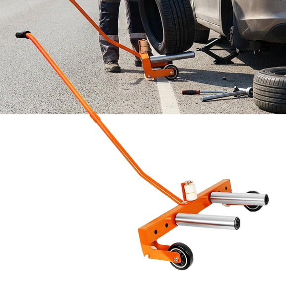 Heavy-Duty Adjustable Tire Wheel Dolly, 660lbs Tire Lift Moving Tool Dolly, Tire Lifter, Easy Lift Tire Moving Cart for Commercial Tire Service Stations