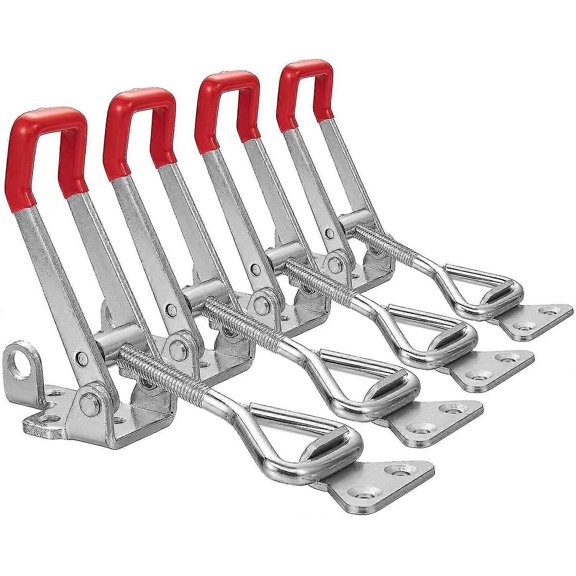 Heavy Duty Adjustable Toggle Latch Clamp With Lock Hole 660lbs Holding Capacity Large Pull Action Latch4pack