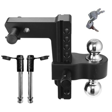JUlAM Heavy-Duty Adjustable Tow Hitch, 8-Inch Drop/Rise Trailer Hitch Receiver for Trucks, RVs & Trailers