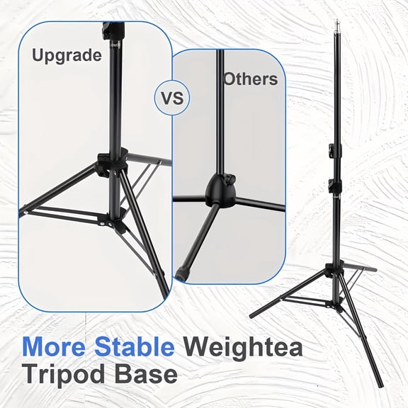 Heavy-Duty Adjustable Tripod Stand with Dual Device Mounts and 360 Rotation, Foldable Overhead Shooting Bracket for Live Streaming, Vlogging, and Photography, Portable for Travel and Home Use