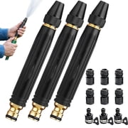 Heavy Duty Adjustable Twist Hose Nozzle Jet Sweeper Nozzle, Powerful High-Pressure Home Car Wash & Garden Sprayer, Heavy-Duty High-Pressure Hose Nozzle, for Car, Garden Cleaning3SET