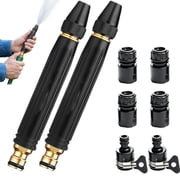 Heavy Duty Adjustable Twist Hose Nozzle Jet Sweeper Nozzle, Powerful High-Pressure Home Car Wash & Garden Sprayer, Home High Pressure Car Wash Water Gun, for Car, Garden Cleaning2SET