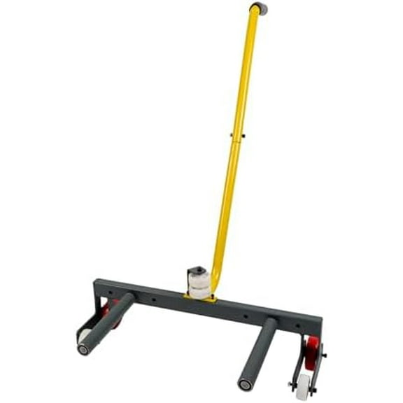 Heavy Duty Adjustable Wheel Dolly, 440 LBS Load Capacity Alloy Metal Easy Lift Truck Car Tire Cart Dollies Garage Moving Tool with Adjustable Roller for Workshop Mechanic Trolley Gray-Yellow$$Tools