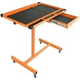 Heavy Duty Adjustable Work Table Bench 200 lbs Rolling Tool Cart Tear Down Tray with Wheel