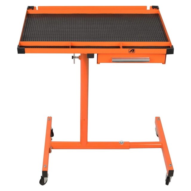 Heavy Duty Adjustable Work Table with Drawer, Rolling Tool Table for
