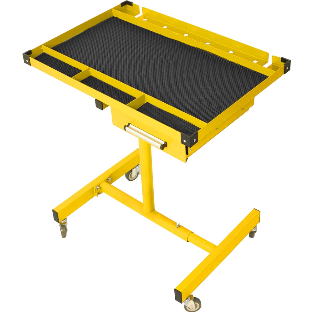 Heavy-Duty Adjustable Work Table with Drawer & Wheels, Mechanic Tray ...