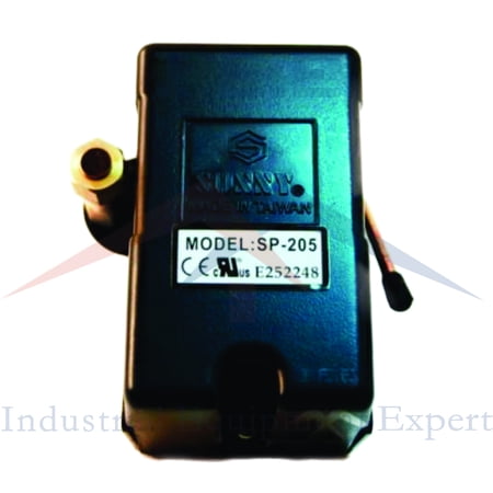 Heavy Duty Air Pressure Switch, Sunny L4, 4 port, 95-125 PSI, 25 Amp w/ Unloader