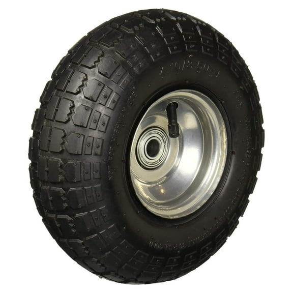 Heavy Duty Air Tire Replacement Wheel, Extra Wide Tires for Wagon, Dolly, Hand Truck, and Cart