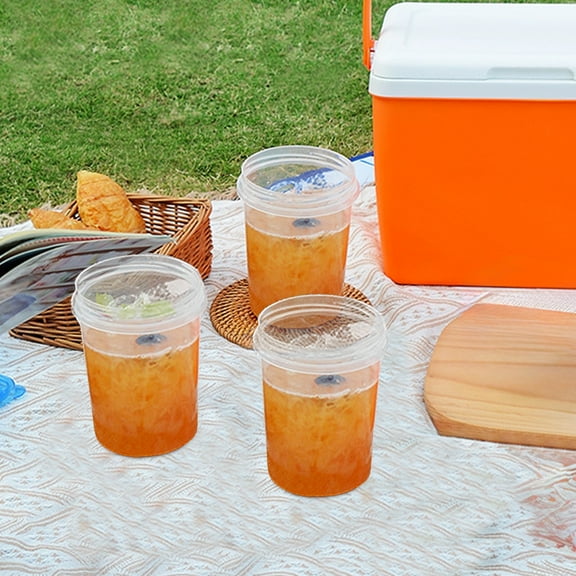 Heavy Duty Airtight Plastic Containers with Twist Top Lids, Stackable Freezer Containers for Lunch, Salad, Soup, Leftover, Ice Cream, BPA Free [3 Pack-35 oz]