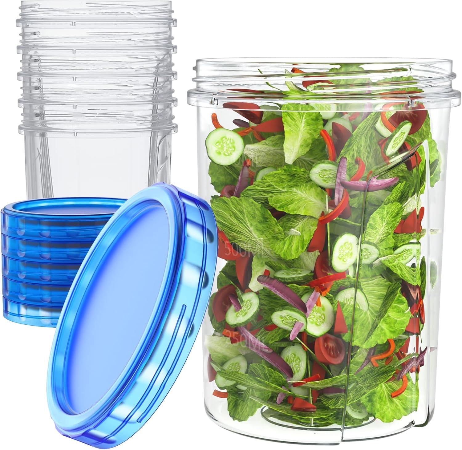 Heavy Duty Airtight Plastic Containers with Twist Top Lids, Stackable ...