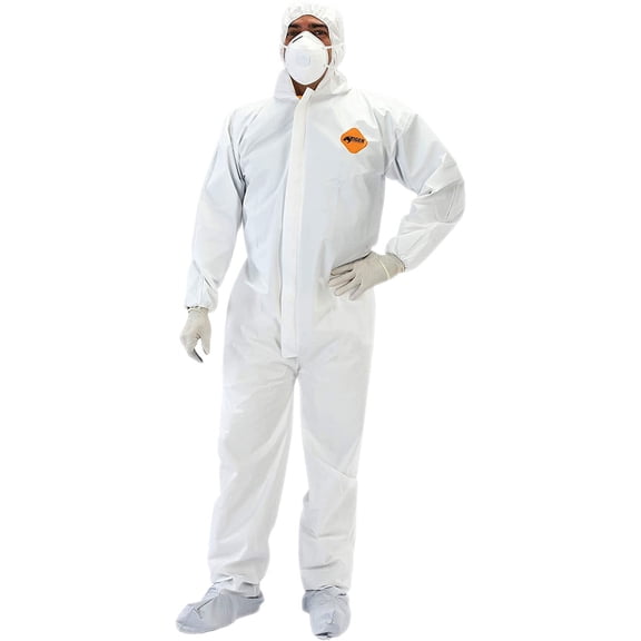 Heavy Duty Hooded Coverall Tiger Tough, Large, Single Pack