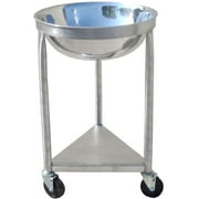Heavy-Duty All-Stainless-Steel Mobile Dolly Stand for 30-Quart Mixing Bowl - Bowl Included