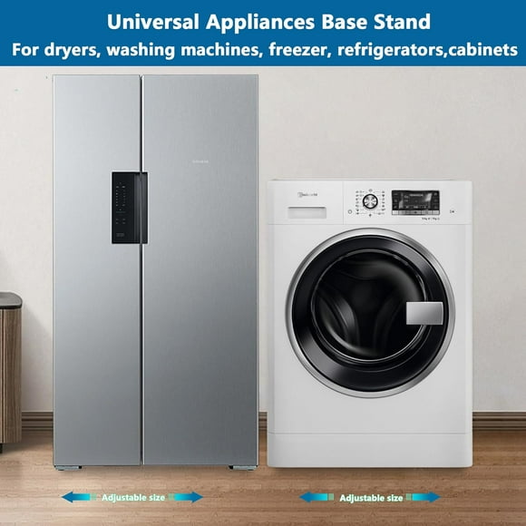 Heavy Duty All Steel Mobile Base Furniture Dolly for Washer, Refrigerator & Dryer - Adjustable Fridge Stand